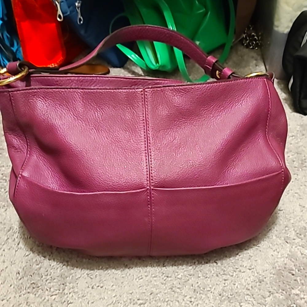 Soft Pink Leather Aimee Shoulder Bag Purse